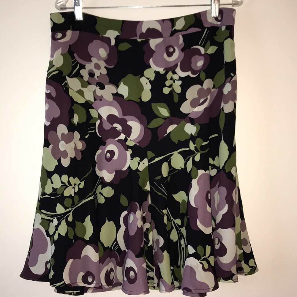 Beautiful black skirt with floral print